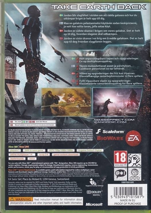Mass Effect 3 - XBOX 360 (B Grade) (Genbrug)
